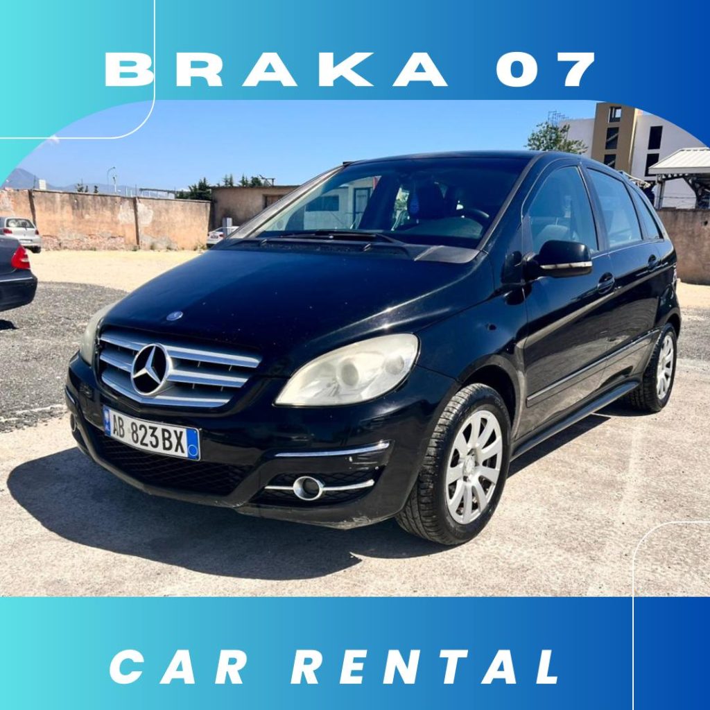 High-quality rental car parked in Tirana, available from BRAKA07